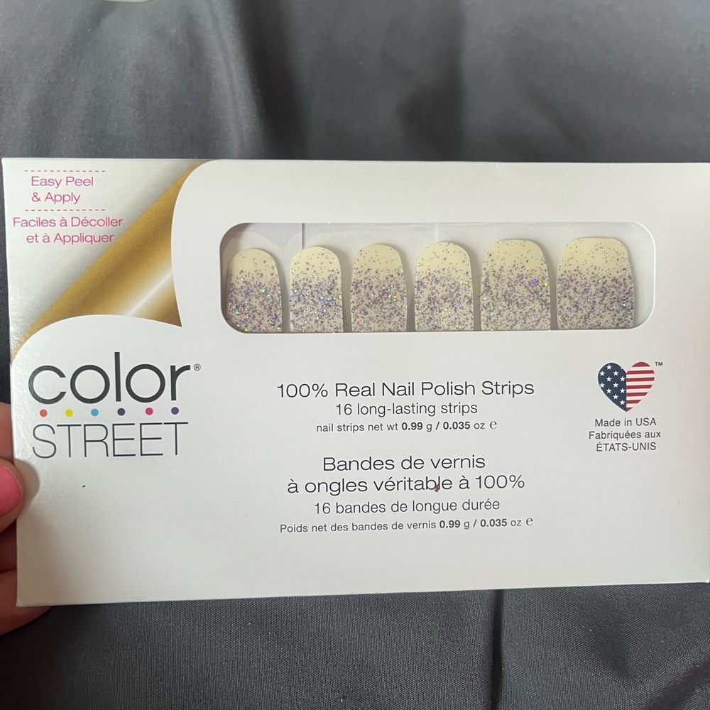 Color Street Speckled Nail Polish Strips - Gold and Purple